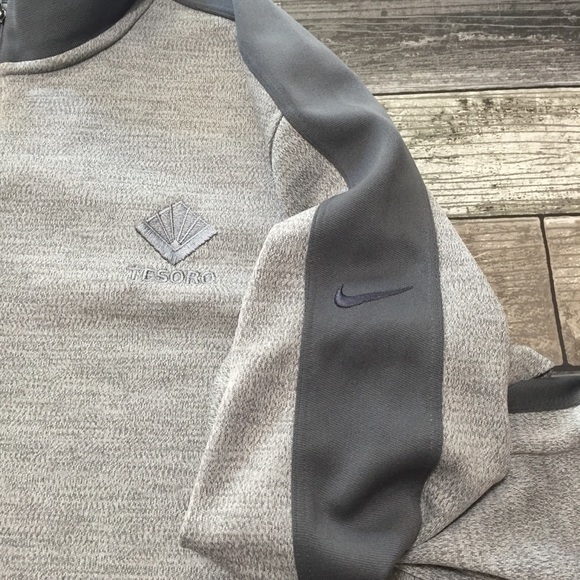 Nike Golf Tour Performance Dri Fit Pullover 1/4 Zip Fleece Men’s XL Gray Tesoro - Picture 6 of 11